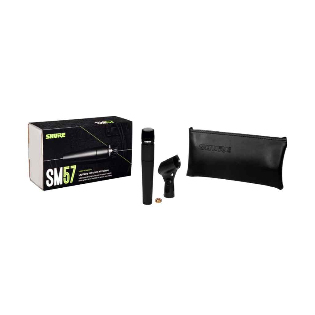Micro Dynamic Shure SM57 hình đang được miêu tả chọn bộ full sản phẩm trong khoảng không nền trắng