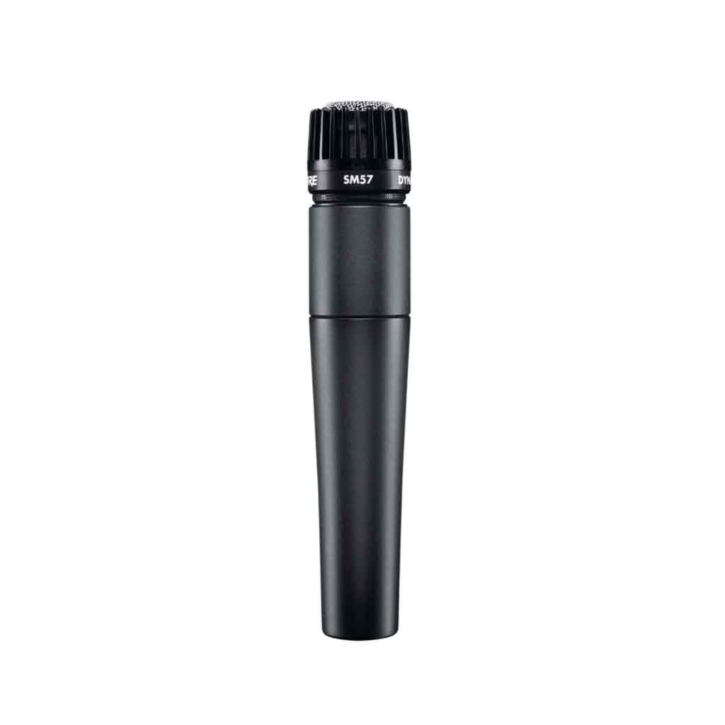 Micro Dynamic Shure SM57 sản phẩm trong hình là micro Shure SM57, một trong những micro dynamic nổi tiếng và lâu đời nhất của hãng Shure, được sử dụng rộng rãi trong thu âm nhạc cụ, guitar amp, trống và cả giọng nói