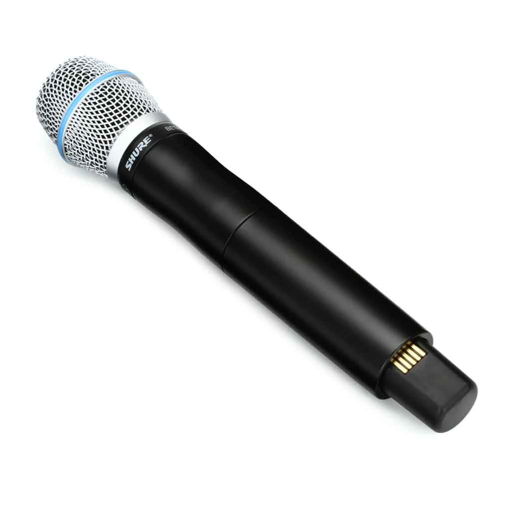 Micro không dây cầm tay Shure ULXD2/B87A với thiết kế thân micro thiết kế bằng hợp kim nhôm đen nhám, gọn gàng, chắc chắn và chuyên nghiệp