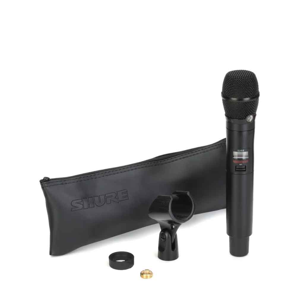 Micro không dây cầm tay Shure ULXD2/K11B hình đang được chụp miêu tả full chọn bộ chi tiết sản phẩm trong khoảng không nền trắng 