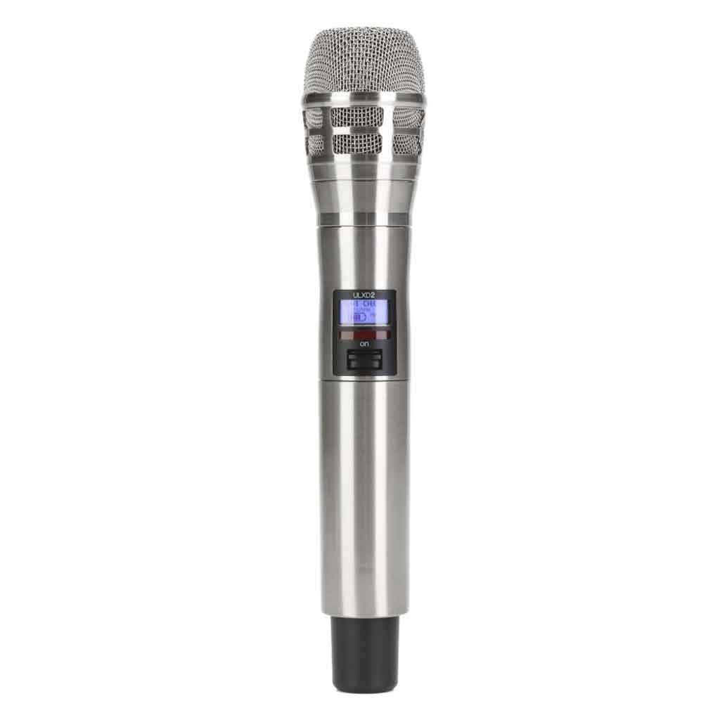 Micro không dây cầm tay Shure ULXD2/K8N hình đang được miêu tả micro không dây kỹ thuật số cao cấp dùng cho sân khấu chuyên nghiệp, nhà thờ, hội nghị, truyền hình…