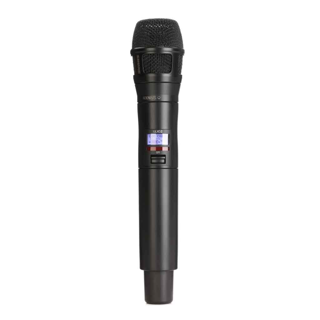 Bộ phát không dây cầm tay Shure ULXD2/N8S hình miêu tả sản phẩm một dòng bộ phát cao cấp thuộc hệ thống ULX-D Digital Wireless dưới đây là phần mô tả thiết kế chi tiết