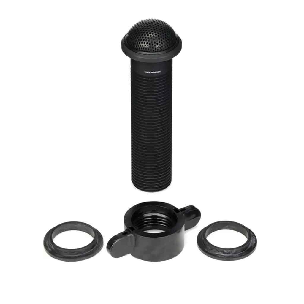 Micro Shure MX395B/O hình đang được miêu tả chọn bộ micro khi chưa được lắp ráp vào nhau và đang được đặt trong khoảng không nề trắng 