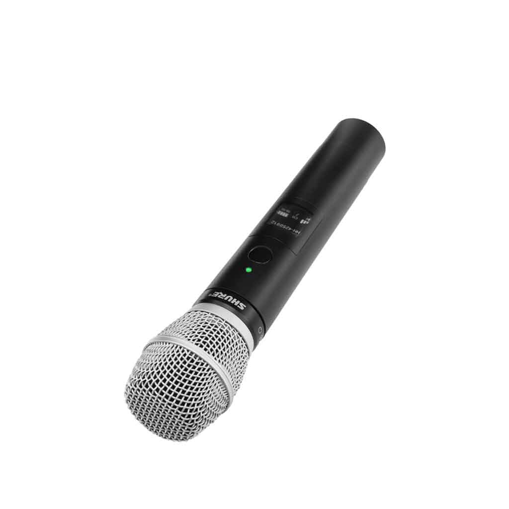 Shure MXW2X Handheld Transmitter with SM86 hình đang được miêu tả đầu micro chất lượng cao Sử dụng capsule K8B, mang đến chất lượng âm thanh trong trẻo và rõ ràng. 
