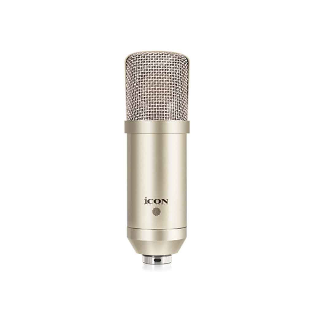 Micro Thu Âm ICON M1 với được thiết kế thân micro kim loại nguyên khối màu champagne, chắc chắn và sang trọng.  Màng thu lớn 1 inch, thu âm chi tiết cao, tái hiện dải tần số rộng từ 30Hz – 18kHz.
