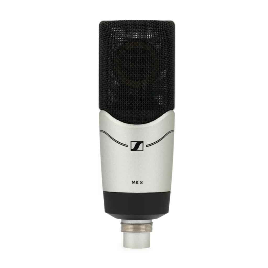 Micro thu âm Sennheiser MK 8 hình đang miêu tả tông màu chủ đạo của micro có hai màu 