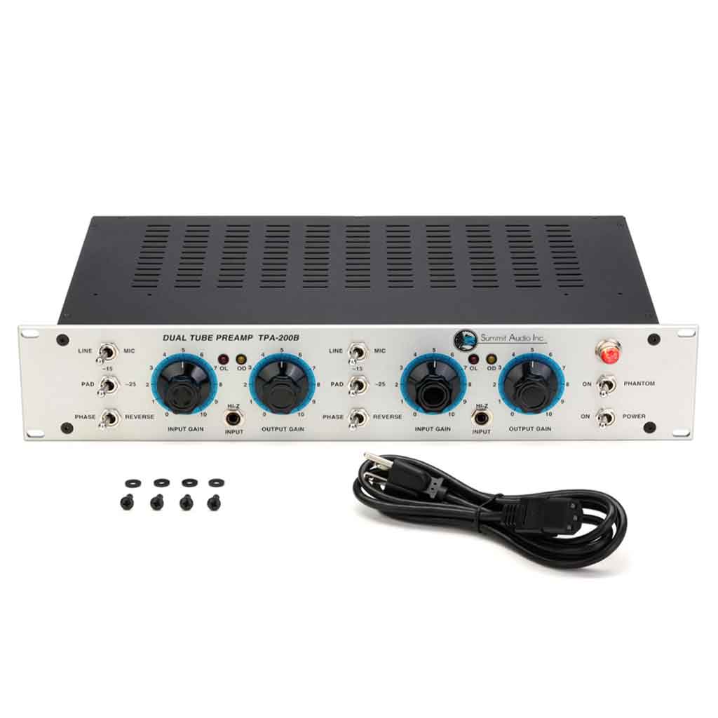 Summit Audio TPA-200B sản phẩm có thiệt kế đẹp mắt và phụ kiện đầy đủ 