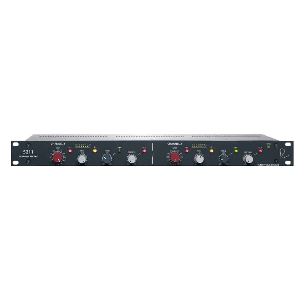 Rupert Neve Designs 5211 2-channel Microphone Preamp với thiết bị là một preamplifier micro 2 kênh, thiết kế chuẩn rack 1U, được tối ưu cho cả tracking và mixing nhờ sự kết hợp giữa màu sắc analog đặc trưng và chức năng hiện đại