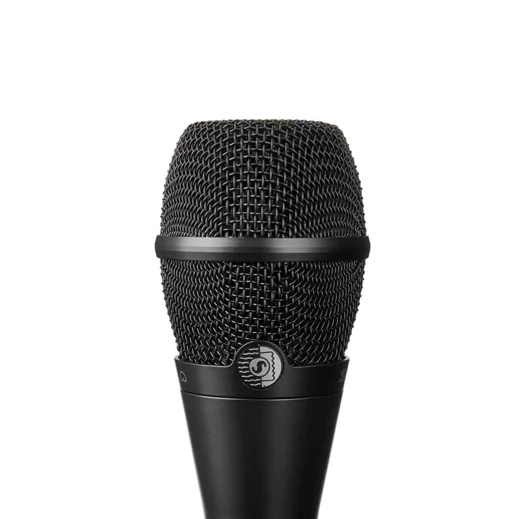 Shure KSM11 Wireless Vocal Microphone Capsule với phần lưới kim loại màu đen dạng lưới mắt cáo đan dày, tạo vẻ ngoài hiện đại, sang trọng