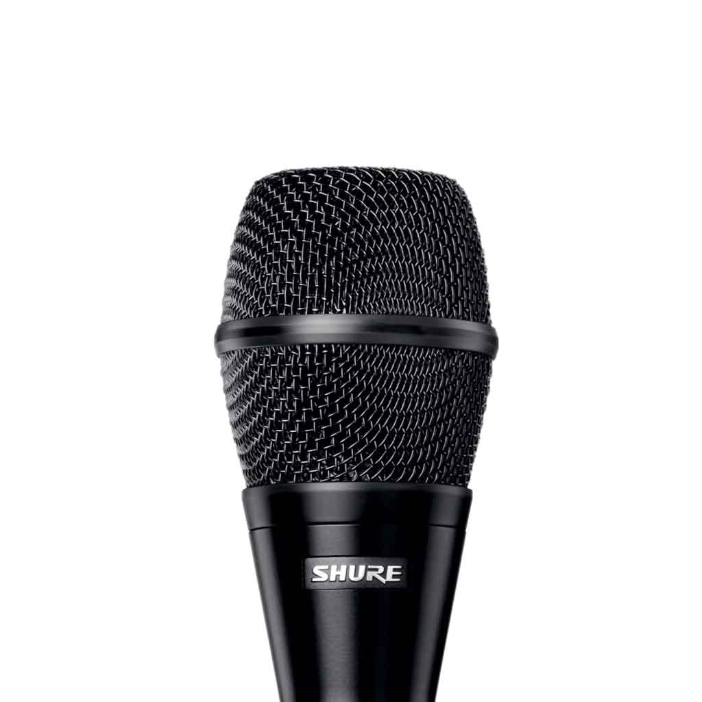 Shure KSM9HS Dual-pattern Condenser Handheld  với phần lưới kim loại màu đen dạng lưới mắt cáo đan dày, tạo vẻ ngoài hiện đại, sang trọng