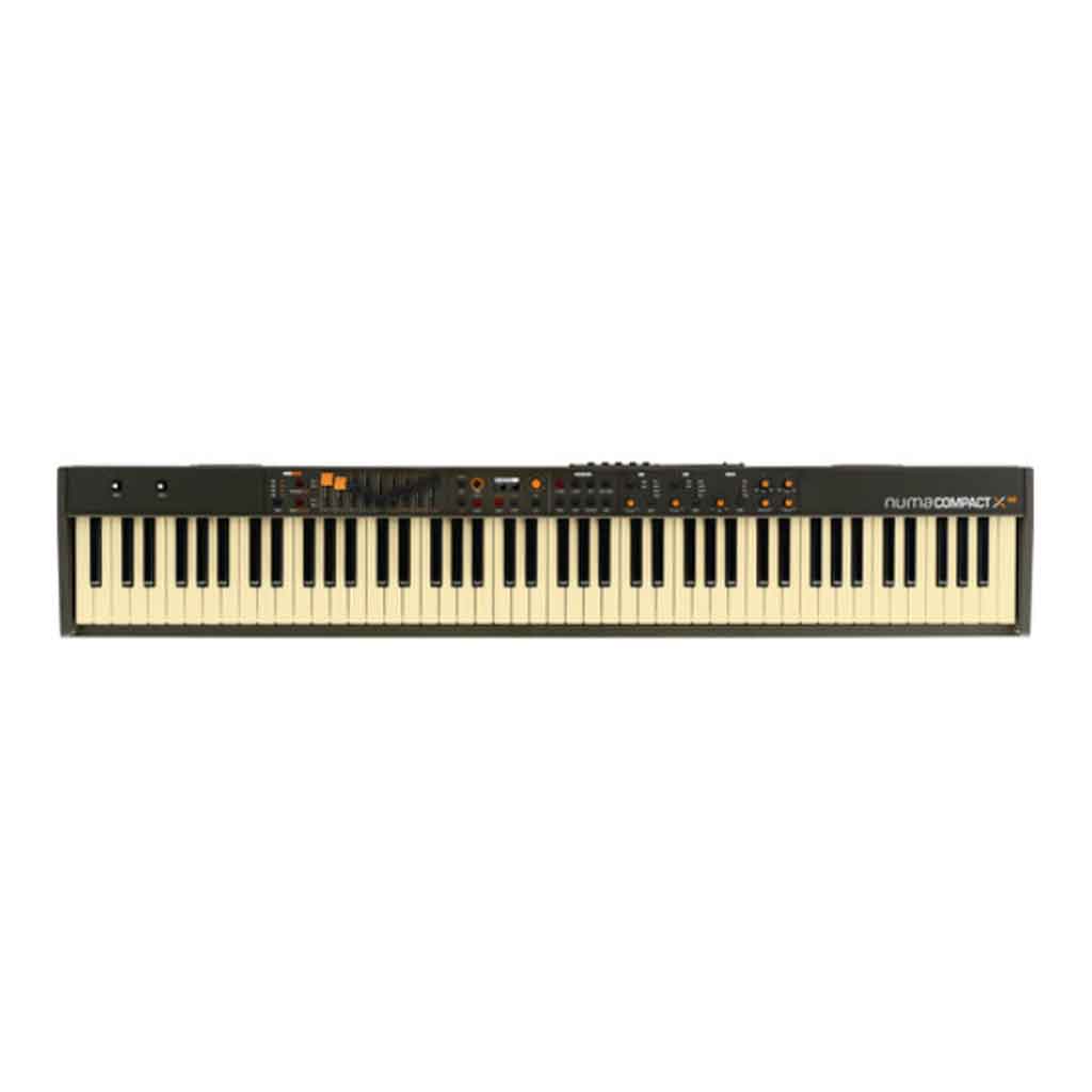 Studiologic Numa Compact X SE 88-key Stage Piano hình đang được miêu tả sản phẩm trong hình là Numa Compact X SE – một cây đàn piano điện kiêm MIDI controller đến từ thương hiệu Studiologic (Fatar