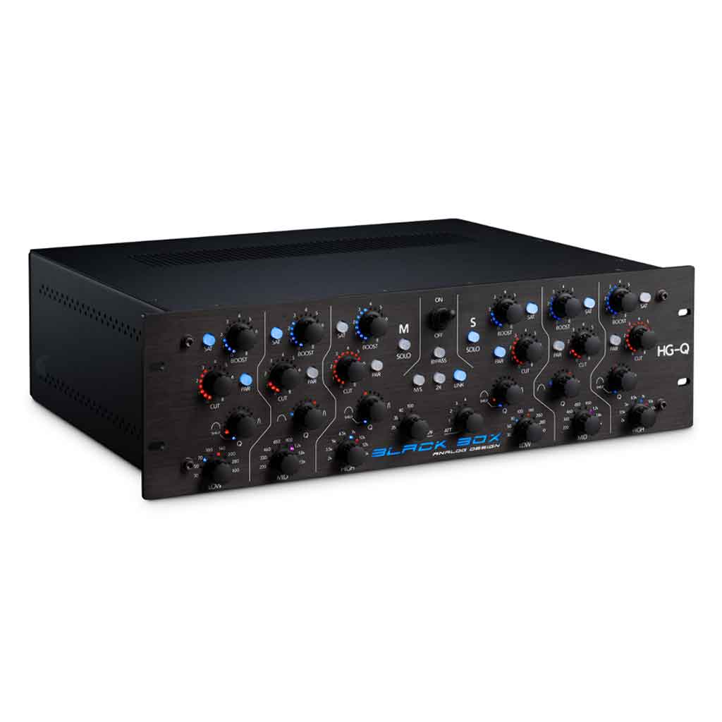 sản phẩm trong hình là Black Box Analog Design HG-Q, Sản phẩm trong hình là Black Box Analog Design HG-Q, tổng quan thiết kế Dạng rack 3U – full-size, chiếm 3 rack spaces