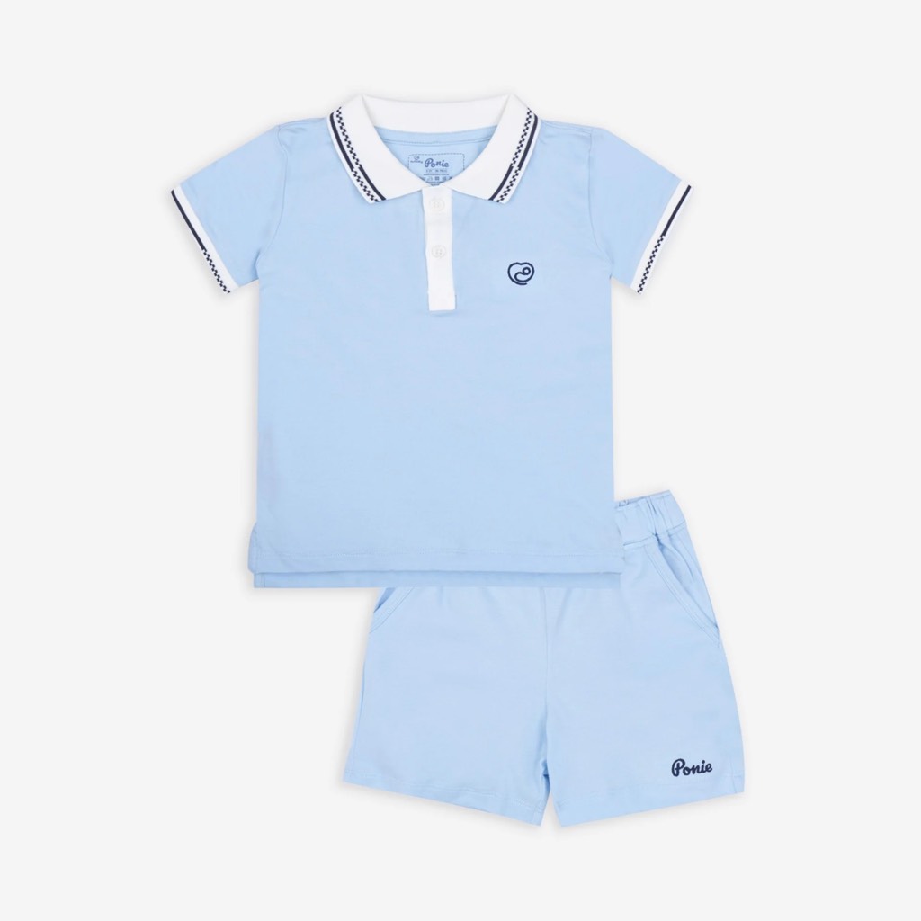 Bộ cộc tay Polo Bu Ponie viền cổ Bu Baby