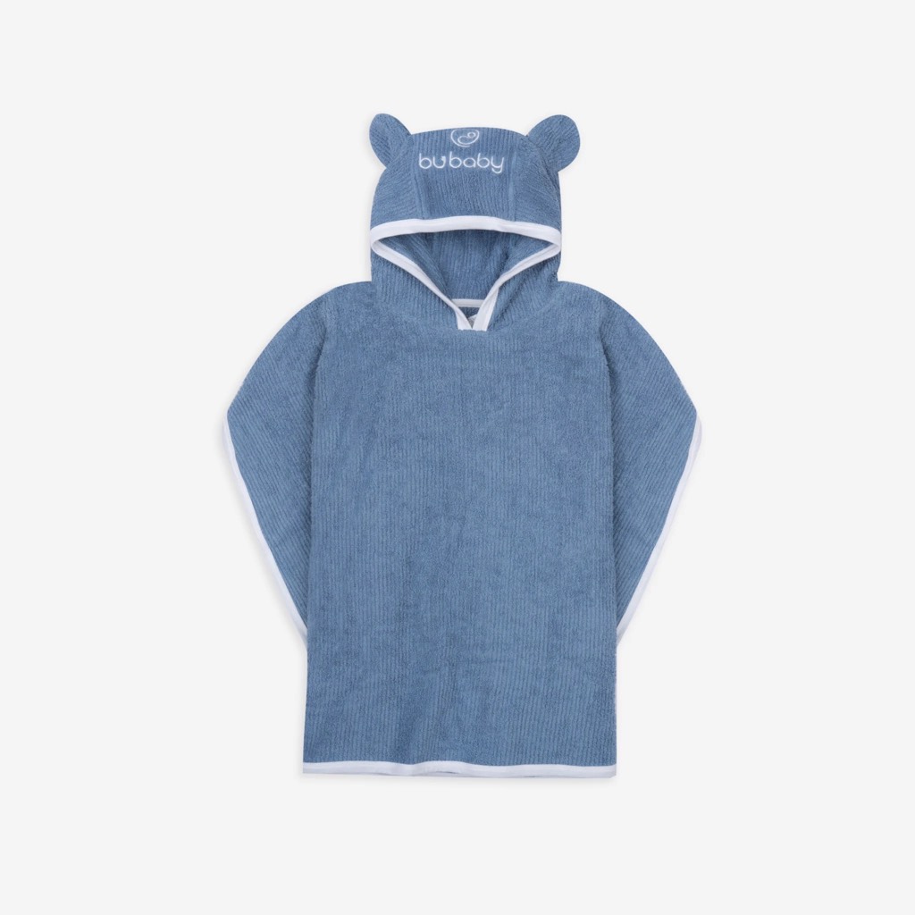 Khăn tắm dạng chui đầu tai gấu Cotton bông Bu Baby