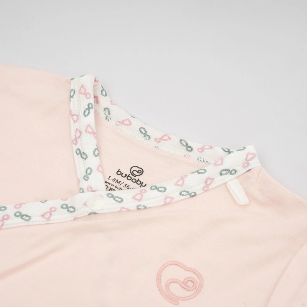 Bộ ngắn tay cài chéo Iconic BU Bambus BuBaby cho bé 0-6m