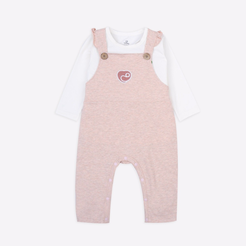 Set áo tay dài sợi tre và quần yếm BU Kyomi