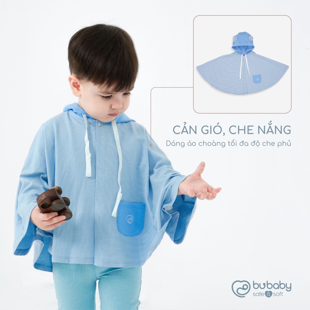 Áo choàng đa năng có mũ Bu Bamco - Bubaby