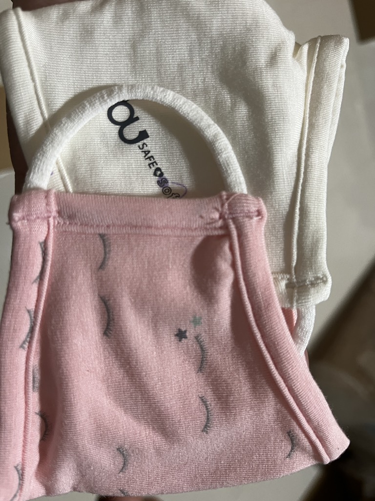 Set 2 khẩu trang cho bé vải sợi tre Bu Baby