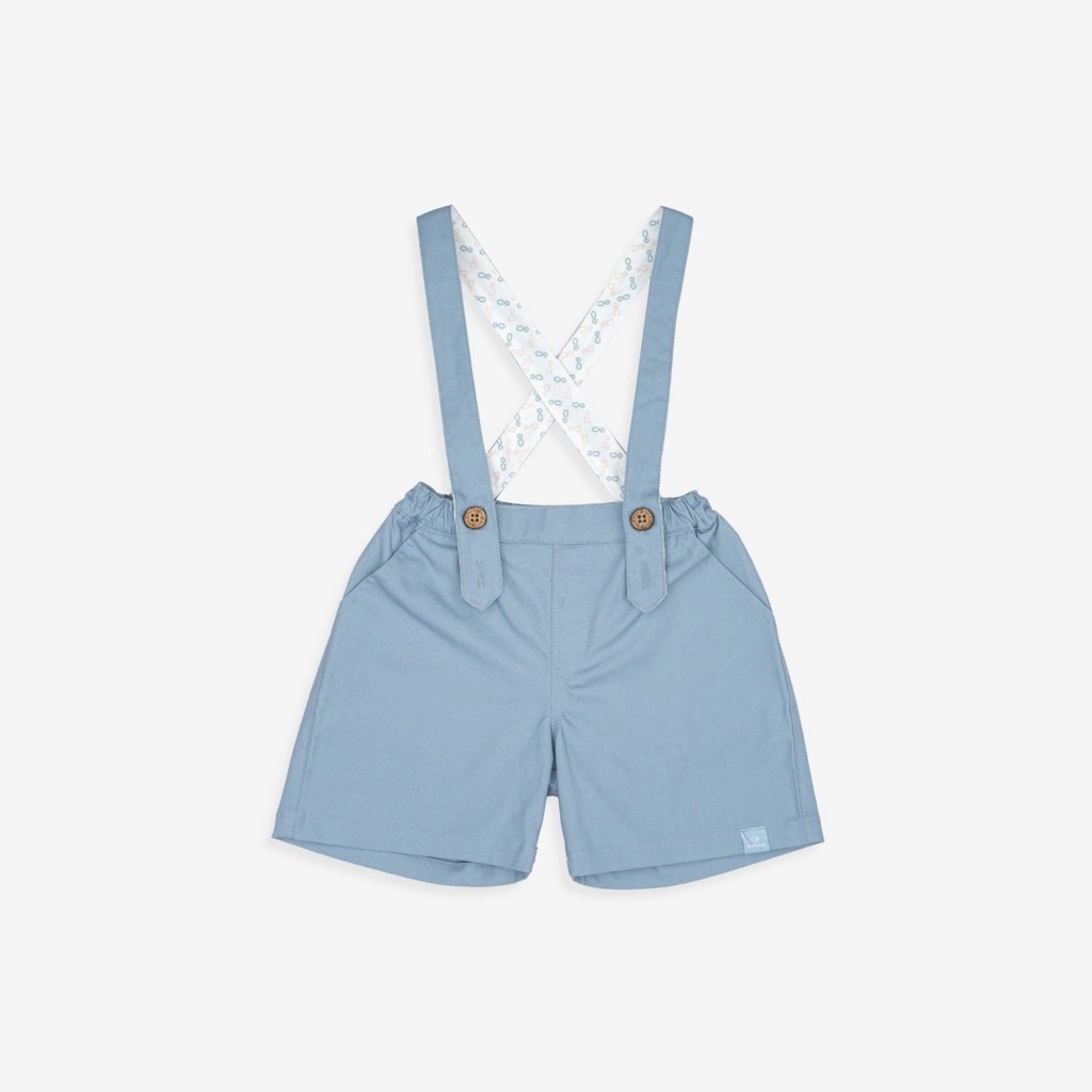 Quần yếm đùi bé trai kaki bubaby