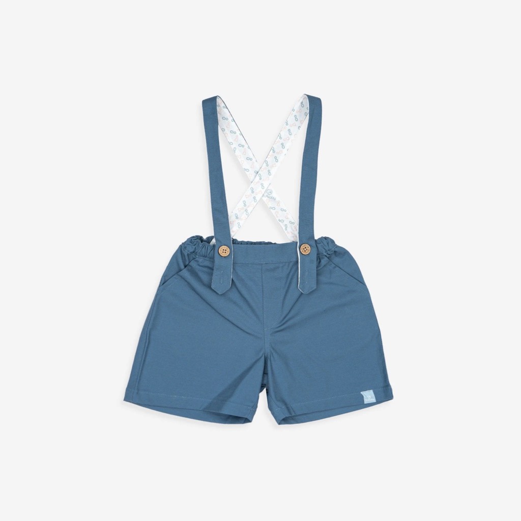 Quần yếm đùi bé trai kaki bubaby