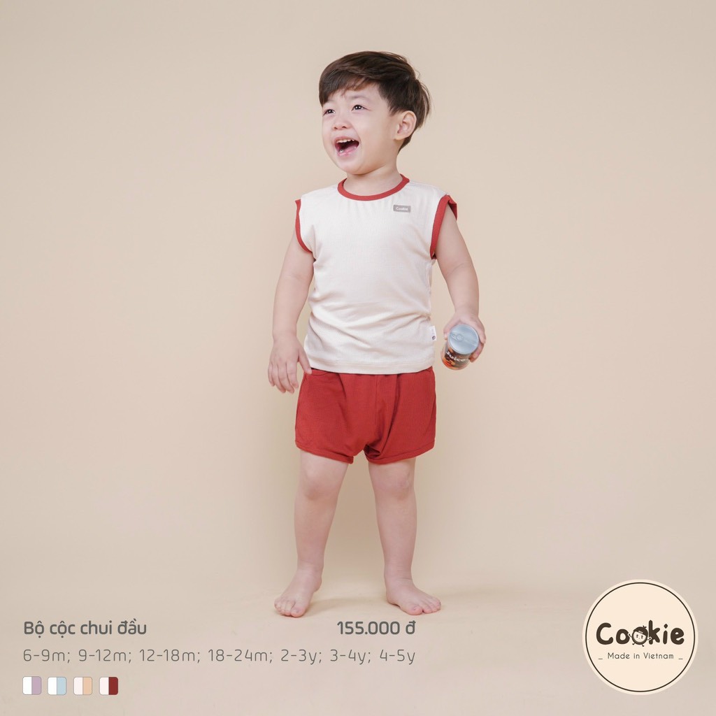 (6M- 5Y) Bộ sát nách chui đầu Cookie -  BCCD-XST