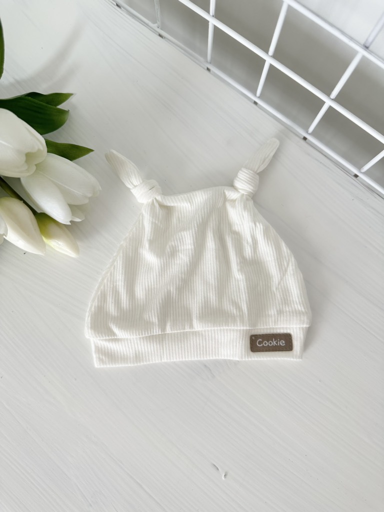 Mũ tròn sơ sinh 0-6m dáng ốc sên phối bo Cookie