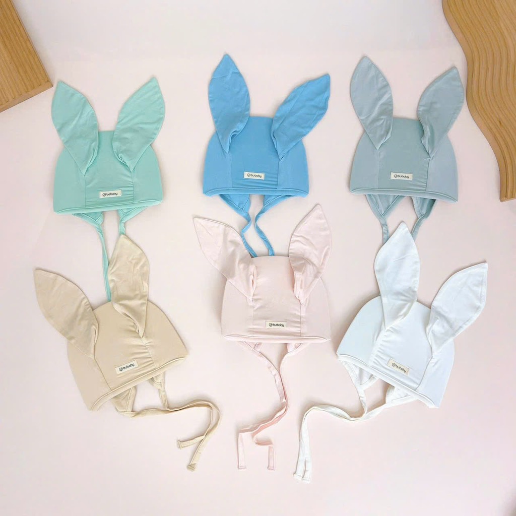 Mũ buộc dây tai thỏ Bonet Bu Baby
