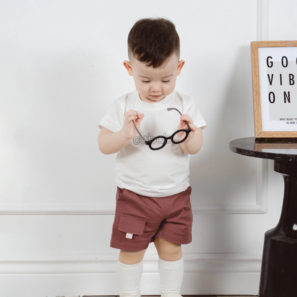 Quần đùi kaki túi ốp bé trai Bubaby