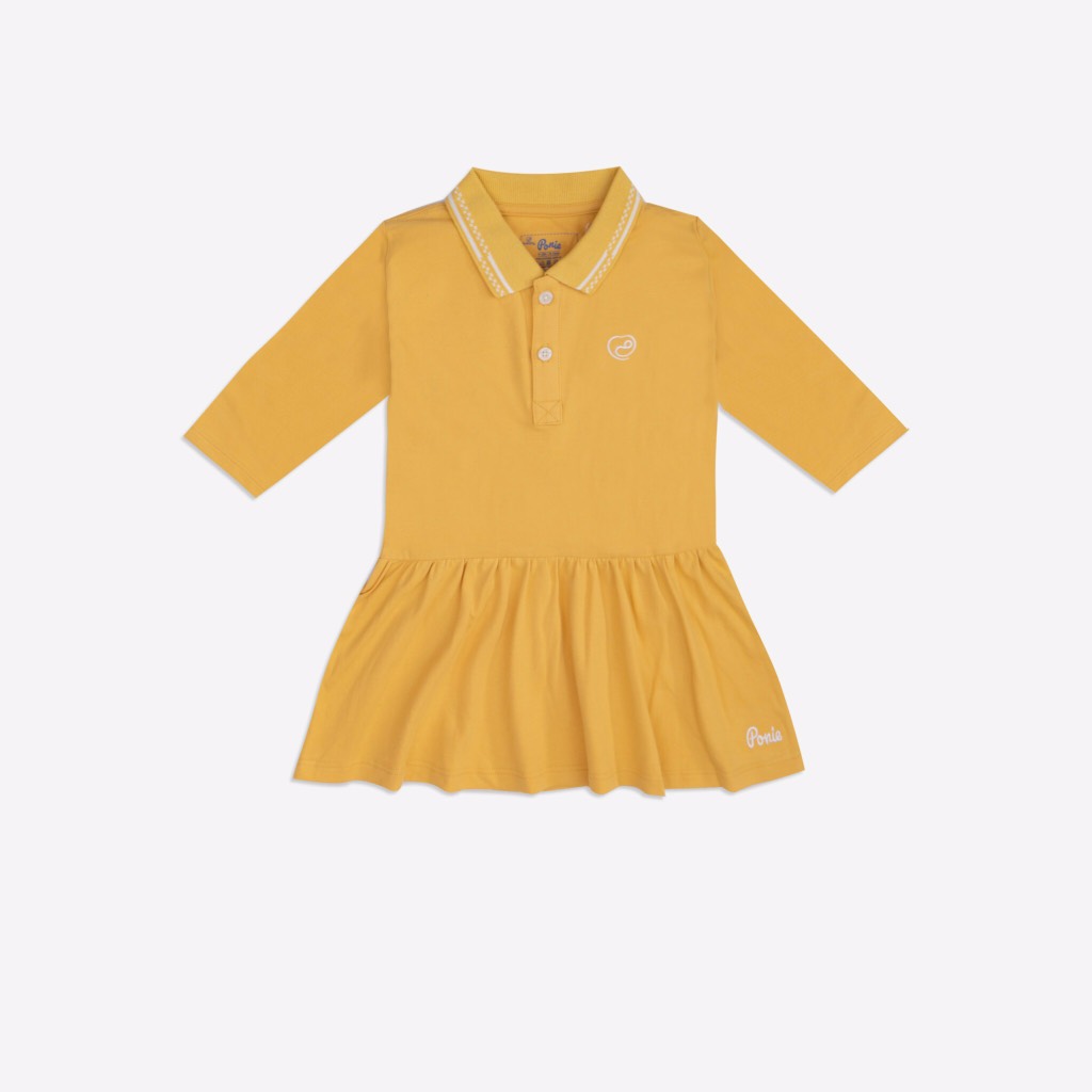 Váy dài tay sợi tre cotton Bu Ponie Bu Baby