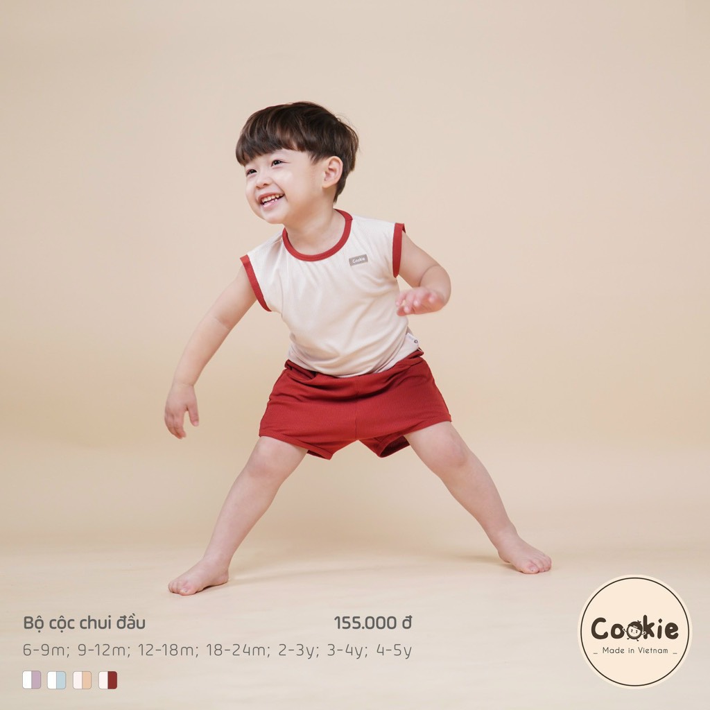 (6M- 5Y) Bộ sát nách chui đầu Cookie -  BCCD-XST