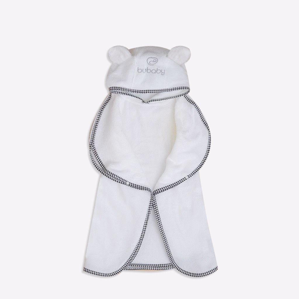 Khăn tắm dạng chui đầu tai gấu Cotton bông Bu Baby
