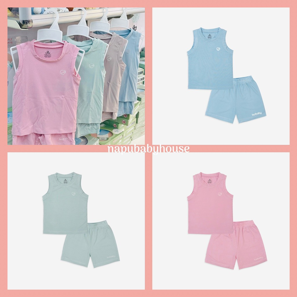 Bộ sát nách cổ tròn Molist Bu Baby