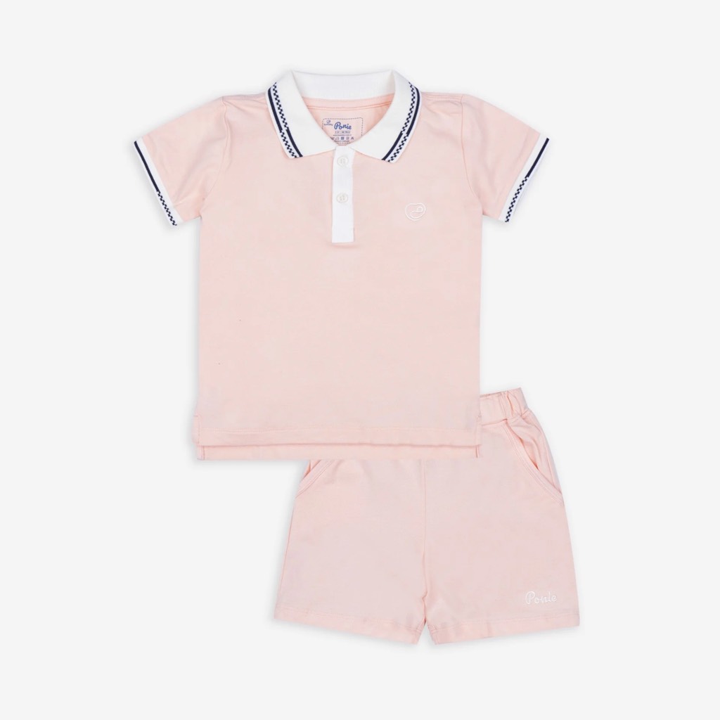 Bộ cộc tay Polo Bu Ponie viền cổ Bu Baby