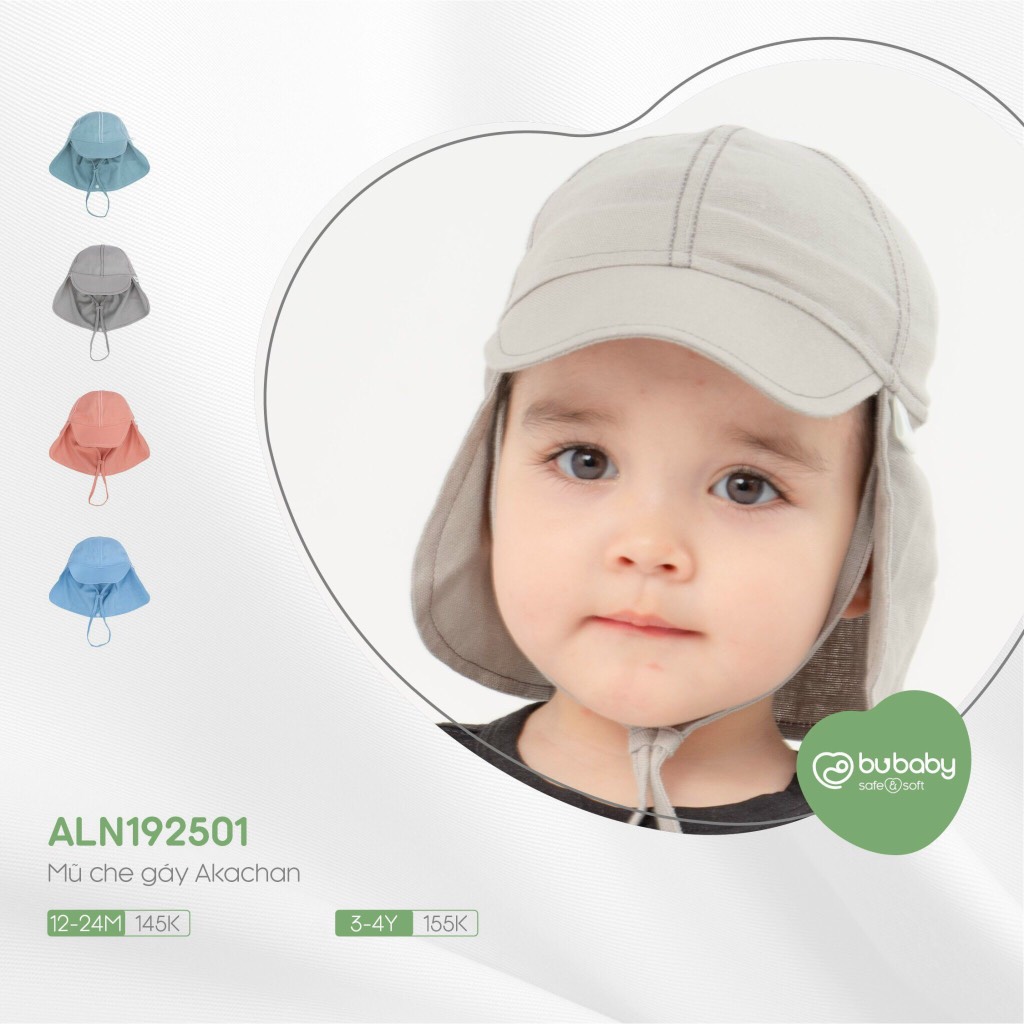 Mũ che gáy chống nắng Linen Bu Baby