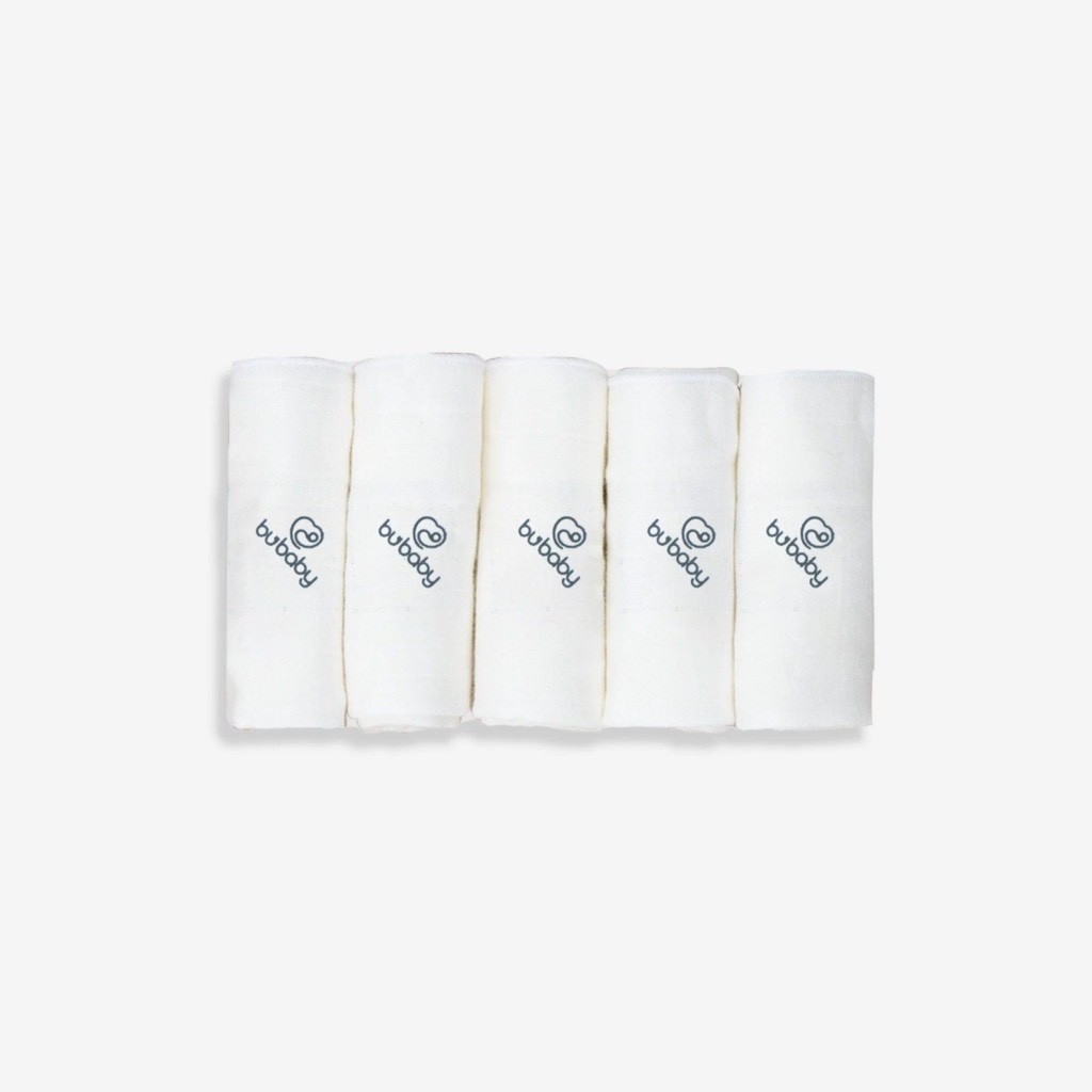 Set 5 khăn sữa - khăn mặt BU Muslin
