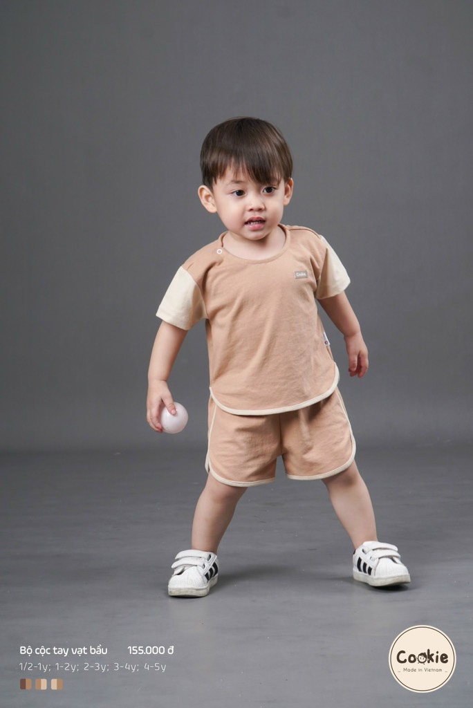 Bộ cộc tay vạt bầu Cookie
