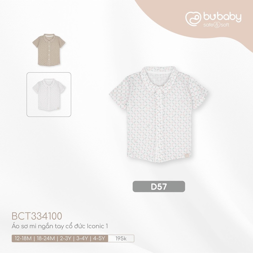 Áo sơ mi ngắn tay cổ đức Iconic Bubaby
