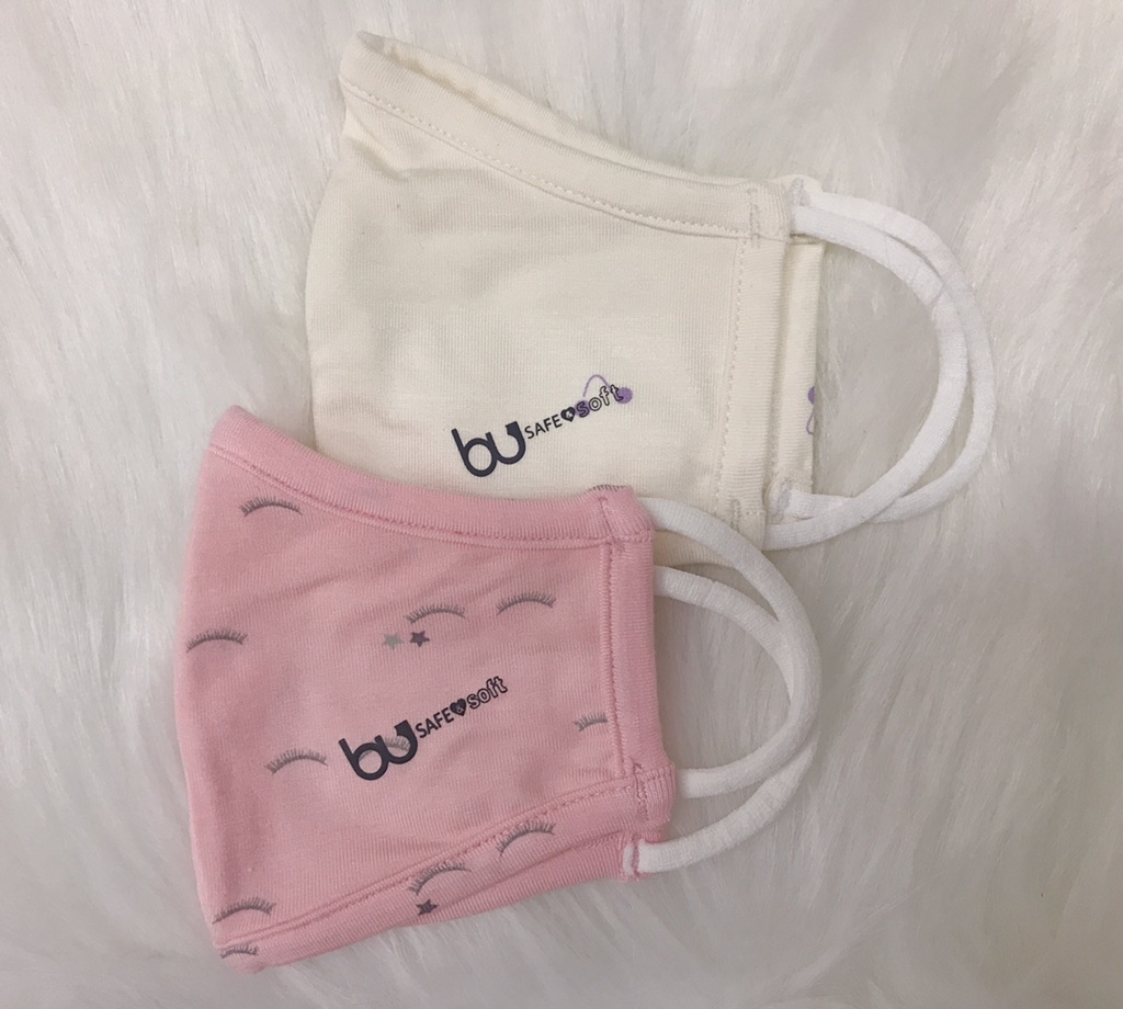 Set 2 khẩu trang cho bé vải sợi tre Bu Baby