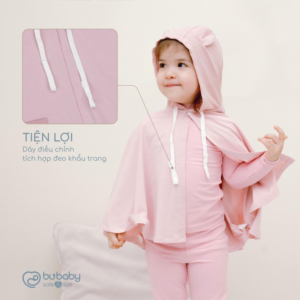 Áo choàng đa năng có mũ Bu Bamco - Bubaby
