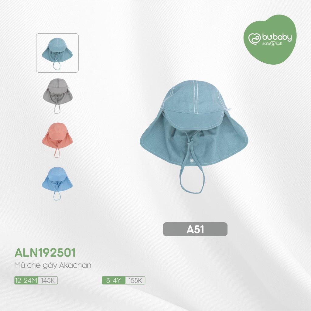 Mũ che gáy chống nắng Linen Bu Baby