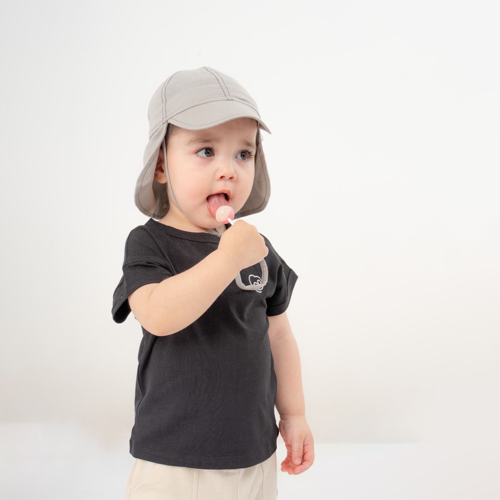 Mũ che gáy chống nắng Linen Bu Baby