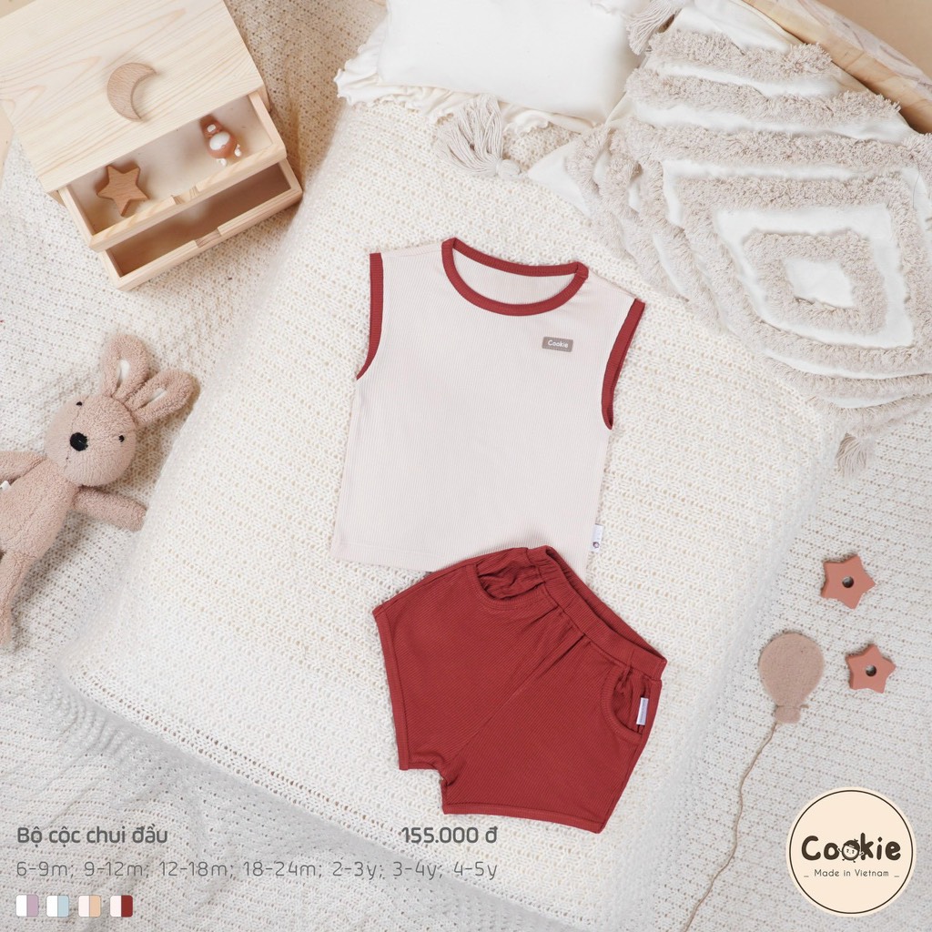 (6M- 5Y) Bộ sát nách chui đầu Cookie -  BCCD-XST