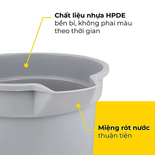 Xô đựng dụng cụ vệ sinh dạng tròn