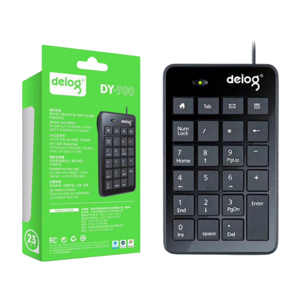 Bàn phím số mini máy tính chính hãng DEIOG DY-900 có dây cổng USB dành cho làm việc thu ngân , tính toán hàng chính hãng mẫu mới