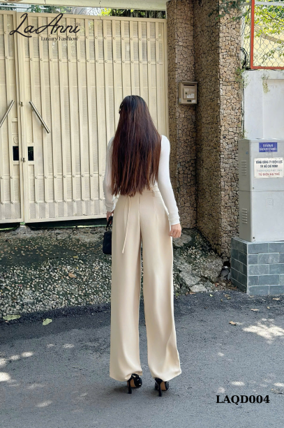 Quần suông belt hoa gold nhật cao cấp LAQD004