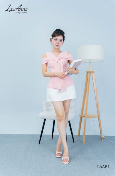 Áo peplum rút dây vai dáng xòe LAAE1