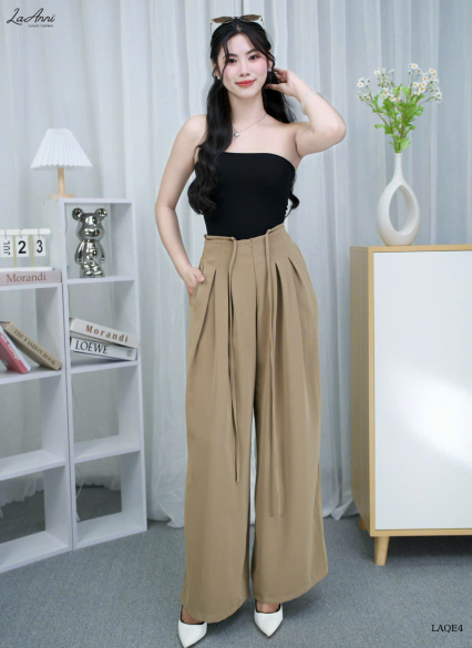 Quần suông ly buộc eo LAQE4