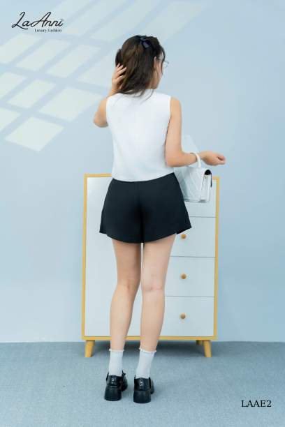 Áo gile linen thắt nơ trước (kèm áo ống) LAAE2
