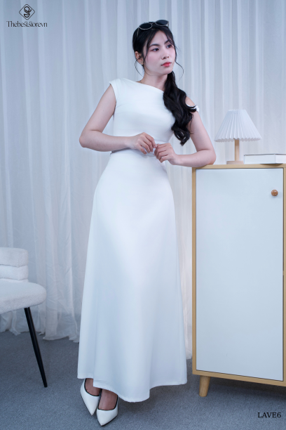 Chân váy lụa HK dáng dài LAVE6