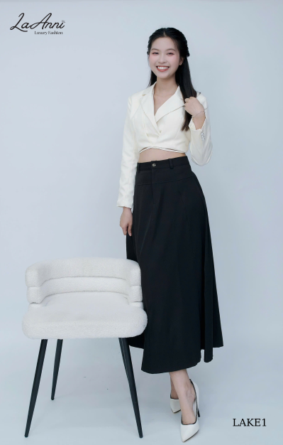 Khoác vest crop 2 lớp thắt dây sau